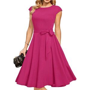Dresstells Women's Rose Modest Vintage Cocktail Formal Party Evening Dresses